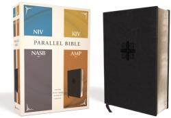 Niv, Kjv, Nasb, Amplified, Parallel Bible, Leathersoft, Black: Four Bible Versions Together for Study and Comparison - Zondervan (ISBN: 9780310446897)