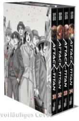 Attack on Titan, Bände 31-34 im Sammelschuber mit Extra - Claudia Peter (ISBN: 9783551792747)