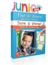 Scrie si sterge! Junior Plus. Fise de desen pentru baieti (ISBN: 9789731494876)