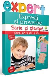 Expresii și proverbe. Scrie și șterge! Expert (ISBN: 9789731493541)