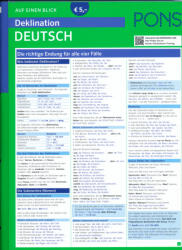 PONS Deklination Deutsch auf einen Blick (ISBN: 9783125623736)