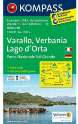 Varallo, Verbania, Lago d'Orta turistatérkép - KOMPASS 97 (ISBN: 9783990445525)