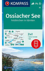62. Ossiacher See turista térkép Kompass 1: 25 000 2021 (ISBN: 9783991210009)