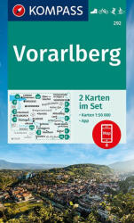 292. Vorarlberg turista térkép Kompass 1: 50 000 (ISBN: 9783991210894)