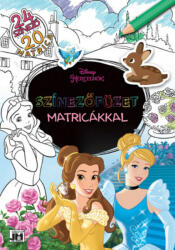 Színezőfüzet matricákkal - Disney-hercegnők (2021)