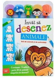 Invat sa desenez. Animale. Set de colorat si de activitati (ISBN: 9786060734895)