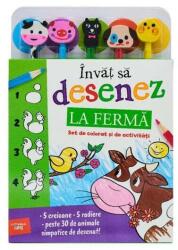 Invat sa desenez. La ferma. Set de colorat si de activitati (ISBN: 9786060734901)