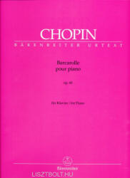Frédéric Chopin: Frédéric Chopin: Barcarolle op. 60 - zongorára (ISBN: 9780006566106)