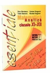 Matematica. Analiza clasele XI-XII - Doru Savulescu (ISBN: 9789737280008)