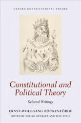 Constitutional and Political Theory - Ernst-Wolfgang Bockenforde (ISBN: 9780198714965)