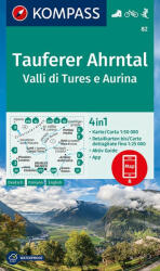 82. Taufers, Ahrntal, Tures, Valle Aurina turista térkép Kompass 1: 50 000 (ISBN: 9783991211297)