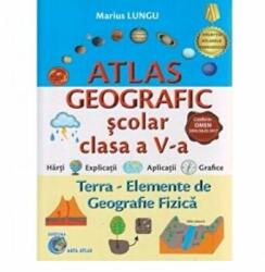 Atlas geografic scolar clasa a 5-a, Terra, elemente de geografie fizica (ISBN: 9786068911045)