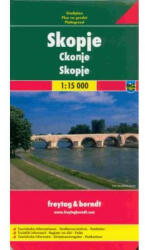 Skopje térkép Szkopje várostérkép Freytag 1: 15 000 (ISBN: 9783707907933)