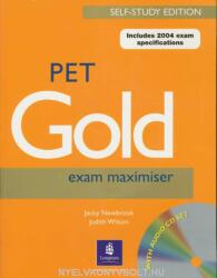 PET Gold Exam Maximiser with Key Self Study and CD Pack - Jacky Newbrook (ISBN: 9780582824768)
