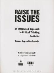 Raise the Issues. An Integrated Approach to Critical Thinking, Answer Key - Carol Numrich (ISBN: 9780132443081)