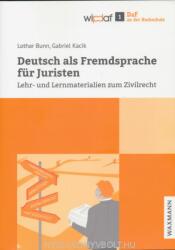 Deutsch als Fremdsprache für Juristen (ISBN: 9783830939986)