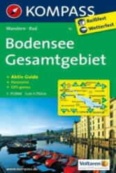 1c Bodensee turista térkép Kompass 1: 75 000 (2012)