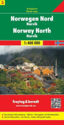 Norvégia térkép 3 Észak-Norvégia-Narvik, 1: 400 000 Freytag térkép AK 0657 (2012)