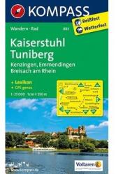 883. Kaiserstuhl, Tuniberg, 1: 25 000 turista térkép Kompass (2012)