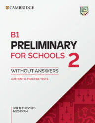 B1 Preliminary for Schools 2 Student's Book without Answers (ISBN: 9781108995672)