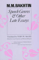 Speech Genres and Other Late Essays (1987)