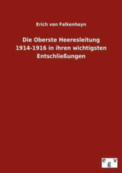 Oberste Heeresleitung 1914-1916 in ihren wichtigsten Entschliessungen - Erich von Falkenhayn (2012)