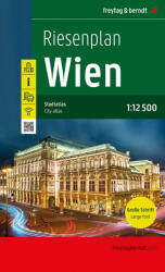 Bécs atlasz, Bécs autós atlasz, Bécs térkép, Bécs várostérkép Freytag & Berndt 1: 12 500 2022 (ISBN: 9783707921168)