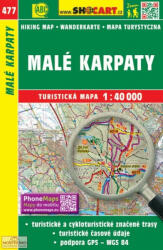 SC 477. Kis-Kárpátok turistatérkép, Malé Karpaty térkép Shocart 1: 40 000 (ISBN: 9788072247554)