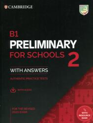 B1 Preliminary for Schools 2 Student's Book with Answers with Resource Bank (ISBN: 9781108999649)