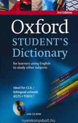 Oxford Student's Dictionary for learners using English to study other skösziubjects - 3rd Edition - A könyvben található CD-rom „verziófrissítés miatt nem használható (2012)