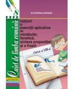 Caiet limba romana - clasa a VIII-a (ISBN: 9789733026099)