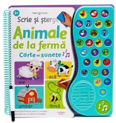 Scrie si sterge. Animale de la ferma. Carte cu sunete (ISBN: 9786063338311)