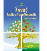 Invat lunile si anotimpurile - Carte de colorat A5 (ISBN: 9789731490960)