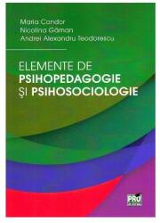 Elemente de psihopedagogie si psihosociologie - Maria Condor, Nicolina Gaman (ISBN: 9786062607180)