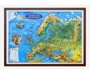 Europe map for children, 3D projection, 604x470mm (ISBN: 9786069420331)