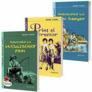 Pachet Mark Twain. Aventurile lui Huckleberry Finn, Print si cersetor, Aventurile lui Tom Sawyer (ISBN: 5948494140084)