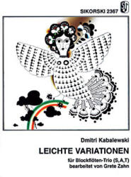 LEICHTE VARIATIONEN FÜR BLOCKFLÖTEN-TRIO (S, A, T) BEARBEITET VON G. ZAHN (ISBN: 9786390204792)