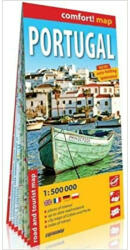 Portugália térkép, Portugália Comfort Map fóliás 1: 500 000 (ISBN: 9788380466937)