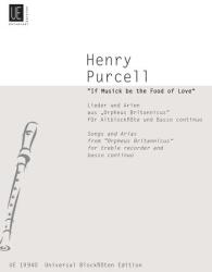 IF MUSICK BE THE FOOD OF LOVE" FÜR ALTBLOCKFLÖTE UND BASSO CONTINUO (ISBN: 9786390254261)