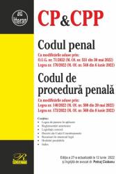 Codul penal. Codul de procedură penala. Editia a 27-a actualizata la 12 iunie 2022 - Petrut Ciobanu (ISBN: 9786060250906)