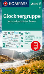 Glocknergruppe, Hohe Tauern Nemzeti Park turistatérkép - KOMPASS 39 (ISBN: 9783991212621)