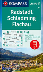 31. Radstadt Schladming turista térkép, Flachau térkép Kompass 1: 50 000 (ISBN: 9783991213949)