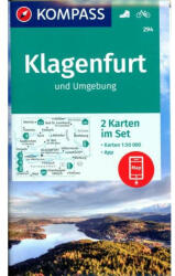 Klagenfurt és környéke turistatérkép - KOMPASS 294 (ISBN: 9783991215738)
