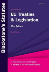 Blackstone's EU Treaties & Legislation (ISBN: 9780192858641)
