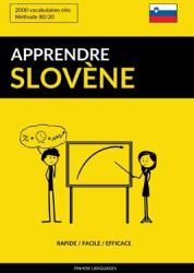Apprendre le slovne - Rapide / Facile / Efficace: 2000 vocabulaires cls (ISBN: 9781090264657)
