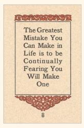 Vintage Journal Greatest Mistake is Fear (ISBN: 9781669514121)