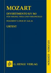 DIVERTIMENTO KV 563, FRAGMENT G-DUR KV ANH. 66, STUDIENPARTITUR URTEXT (ISBN: 9786470219067)