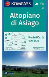 Altopiano di Asiago turistatérkép - KOMPASS 623 (2012)