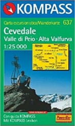 637. Cevedale-Valle di Pejo-Alta Valfurva turista térkép Kompass 1: 25 000 (2007)
