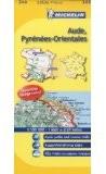 344. Aude Pyrénées-Orientales térkép Michelin 1: 150 000 (2008)